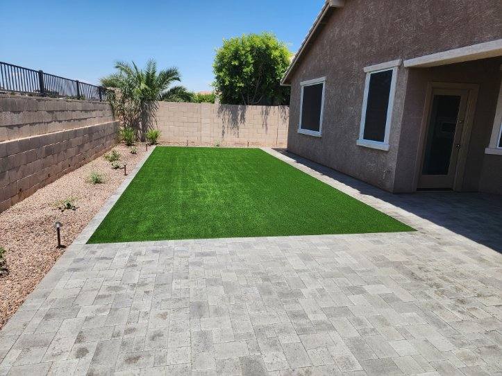artificial turf & pavers installed Phoenix, AZ